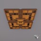 clock radial squares wood DIY