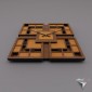 clock radial squares wood DIY