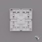 clock radial squares wood DIY