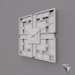 clock radial squares wood DIY
