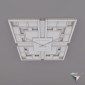 clock radial squares wood DIY