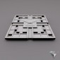 clock radial squares wood DIY