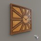 clock Assymetric sun wood DIY