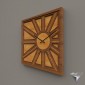 clock Assymetric sun wood DIY