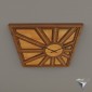 clock Assymetric sun wood DIY