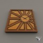 clock Assymetric sun wood DIY