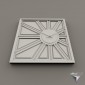 clock Assymetric sun wood DIY
