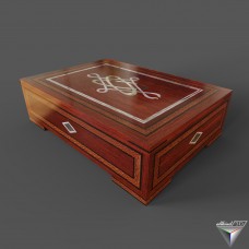 casket Triple wood and pearl Inlaid jewerly box