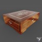 casket Triple wood and pearl Inlaid jewerly box