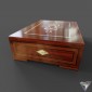casket Triple wood and pearl Inlaid jewerly box