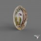 souvenir plate Bird collection green woodpecker 20cm