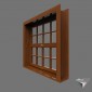 window english style single hung slider wood 140x140cm