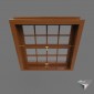 window english style single hung slider wood 140x140cm