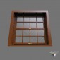 window english style single hung slider wood 140x140cm