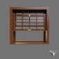 window english style single hung slider wood 140x140cm