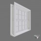 window english style single hung slider wood 140x140cm
