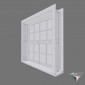 window english style single hung slider wood 140x140cm