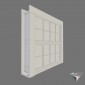 window english style single hung slider wood 140x140cm