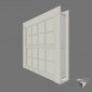 window english style single hung slider wood 140x140cm