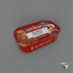 fish can King Oscar cod liver 121g