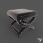 padded stool Safavieh Mystic Ottoman MCR4645E