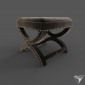 padded stool Safavieh Mystic Ottoman MCR4645E