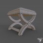 padded stool Safavieh Mystic Ottoman MCR4645E