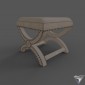 padded stool Safavieh Mystic Ottoman MCR4645E