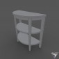 table console Convenience Concepts Newport 3-Shelf