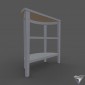 table console Convenience Concepts Newport 3-Shelf