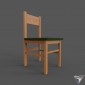 chair wood simple retro style