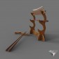table chopstick stand japan style wood DIY