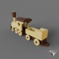 wood toy engine train simple DIY