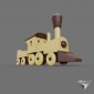 wood toy engine train simple DIY