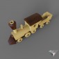 wood toy engine train simple DIY