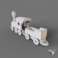 wood toy engine train simple DIY